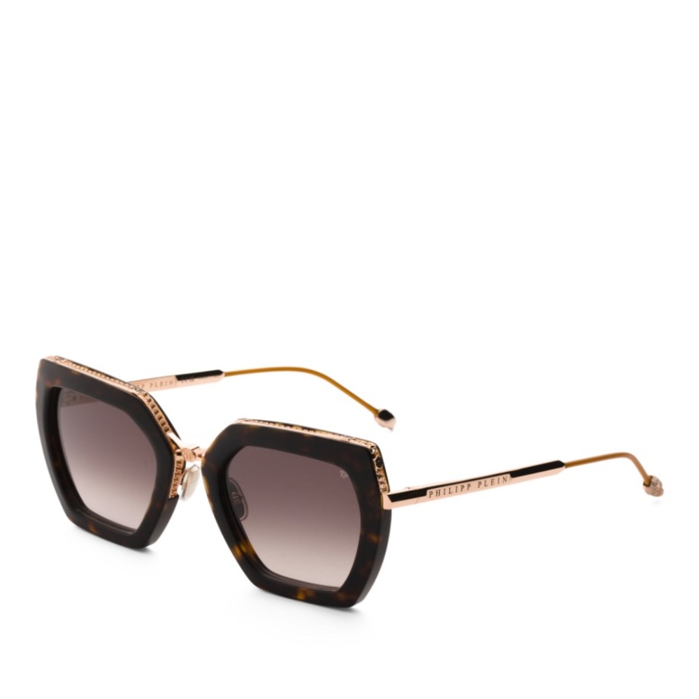 Philipp Plein Brown and Gold Sunglasses 53mm